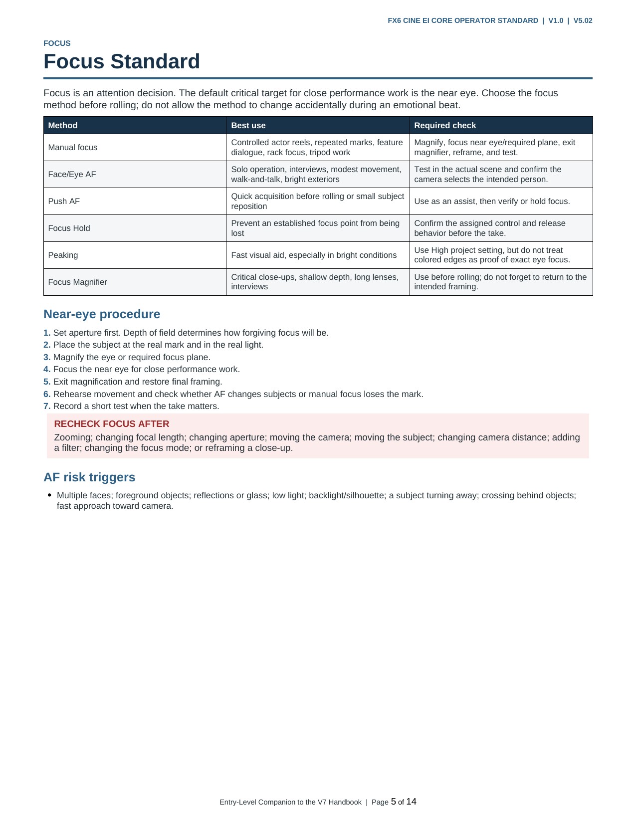 FX6 Cine EI Core Operator Standard - page 5 of 14
