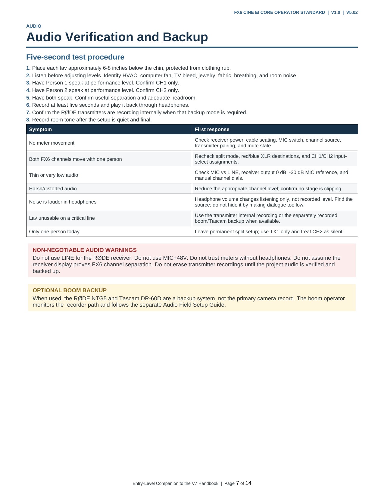 FX6 Cine EI Core Operator Standard - page 7 of 14