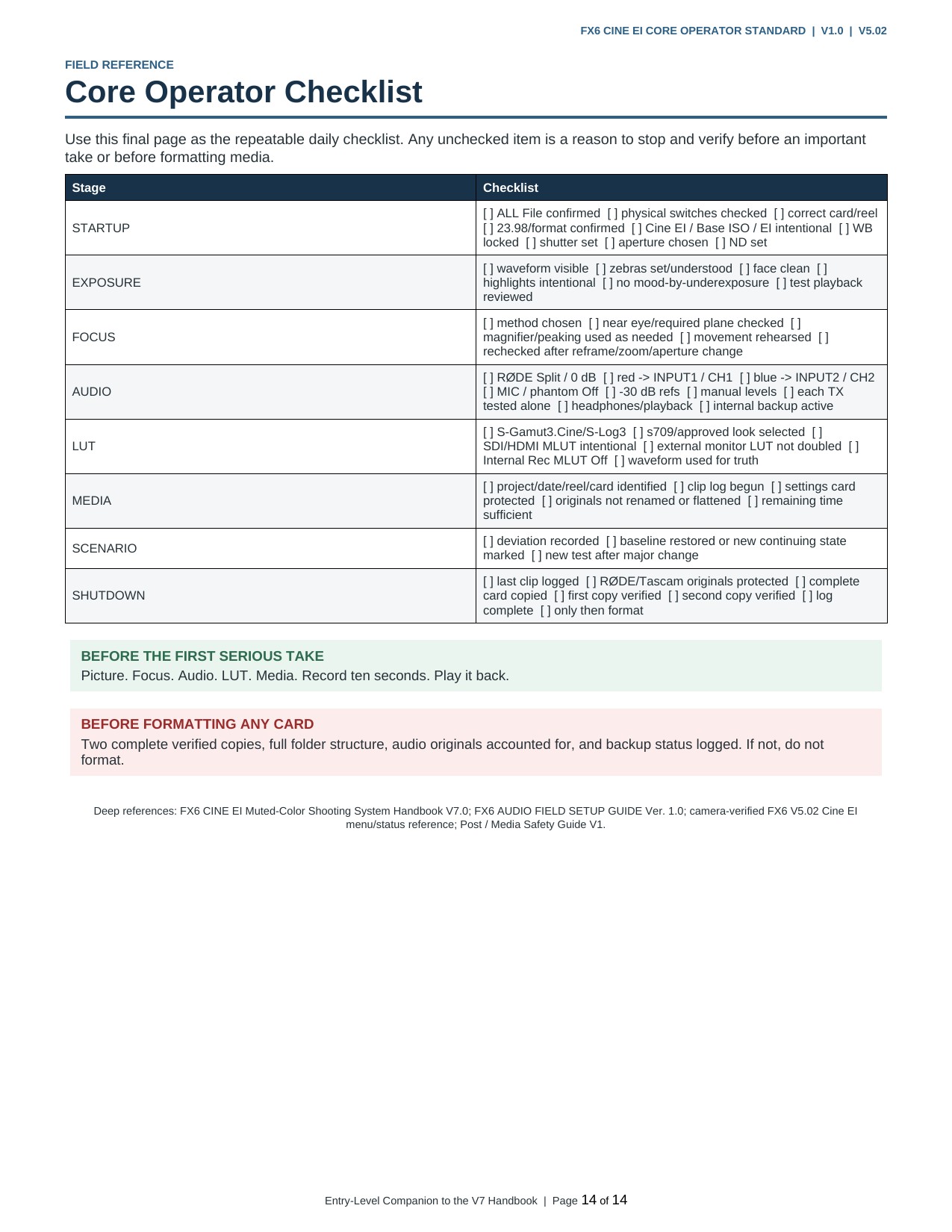 FX6 Cine EI Core Operator Standard - page 14 of 14