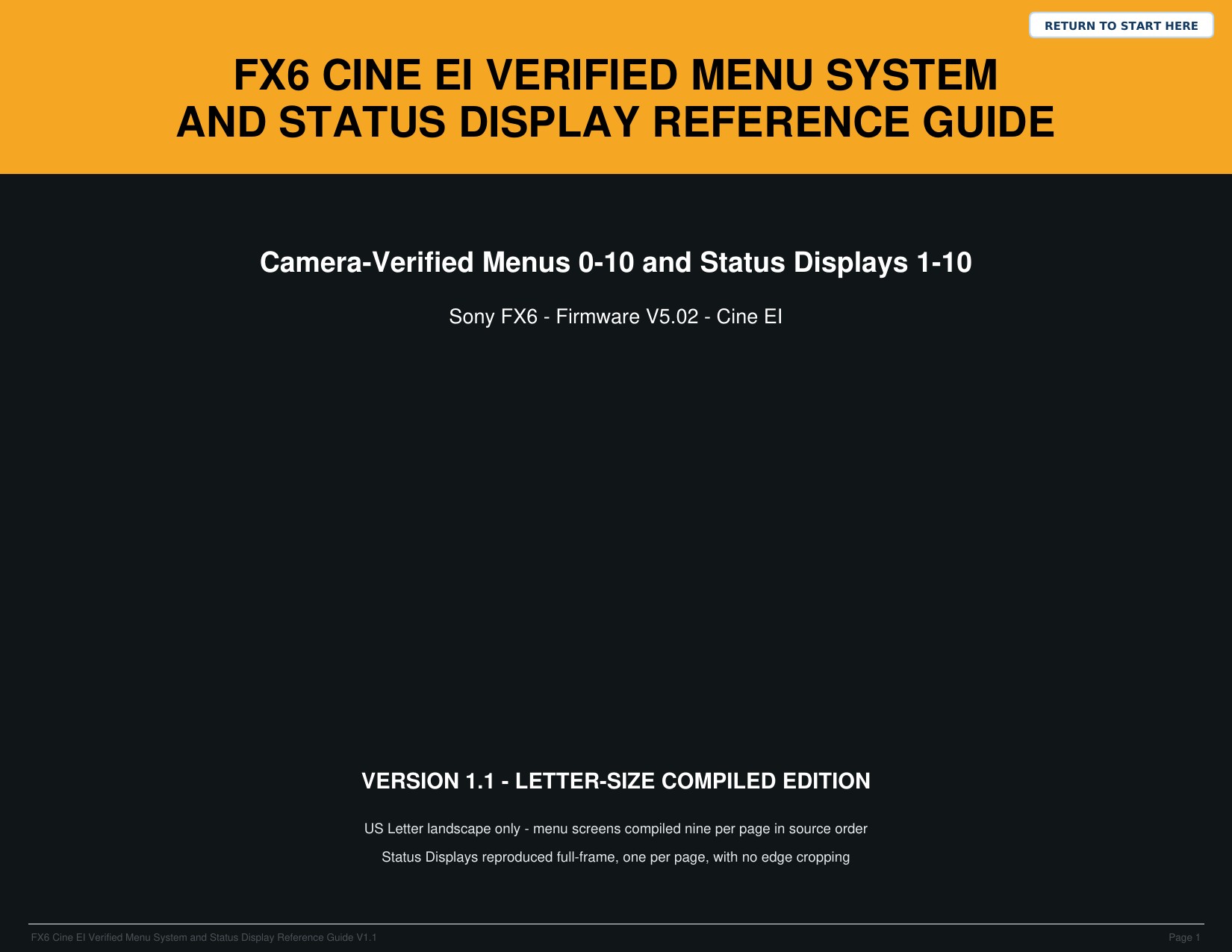 FX6 Cine EI Verified Menu Reference - page 1 of 68