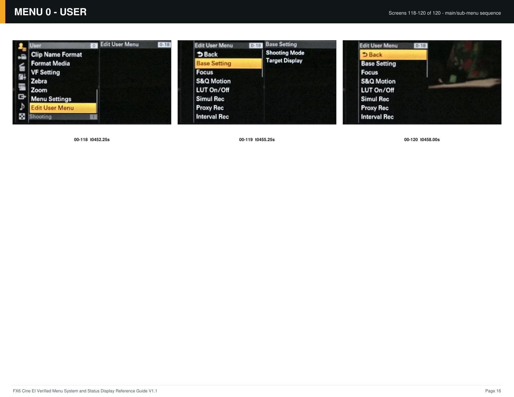 FX6 Cine EI Verified Menu Reference - page 16 of 68