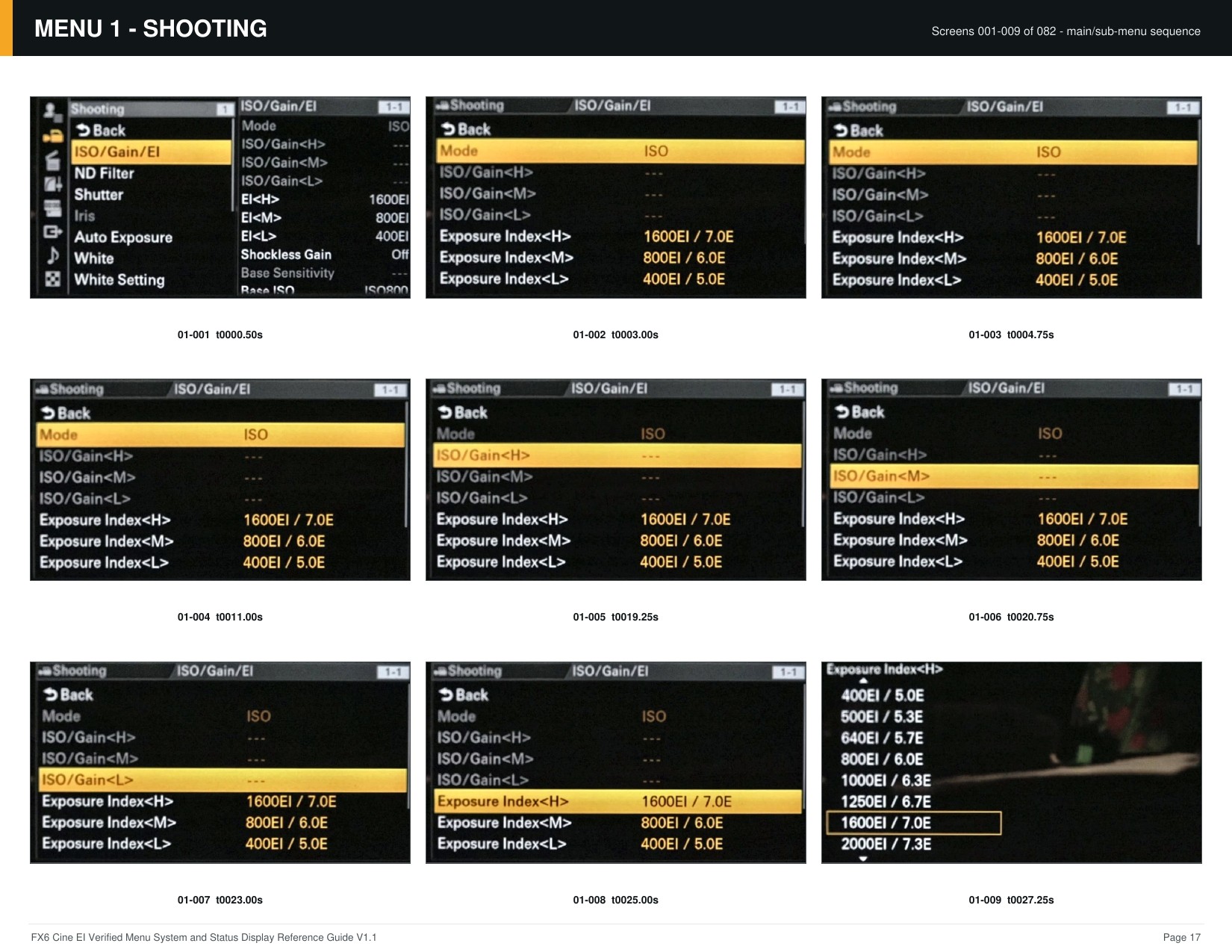 FX6 Cine EI Verified Menu Reference - page 17 of 68