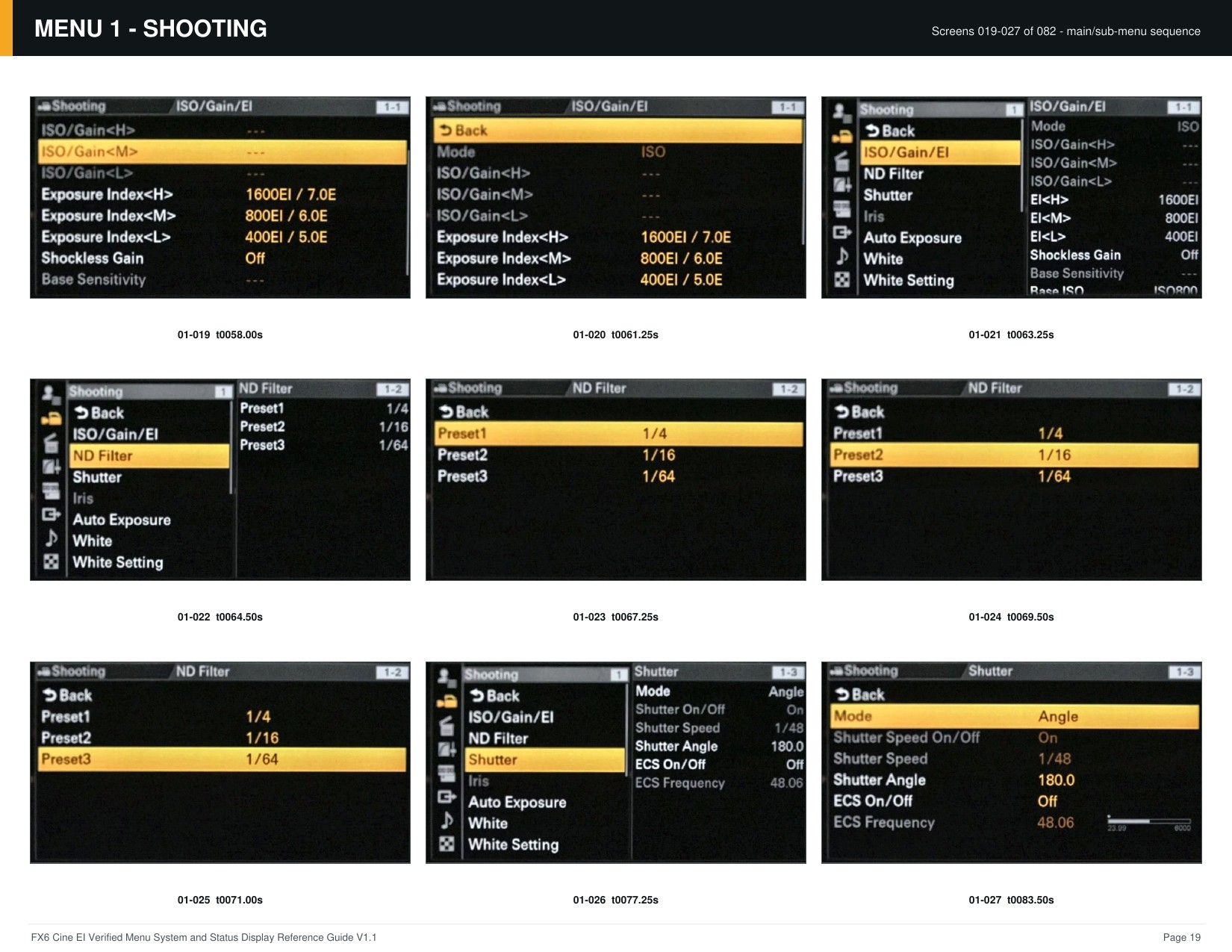 FX6 Cine EI Verified Menu Reference - page 19 of 68