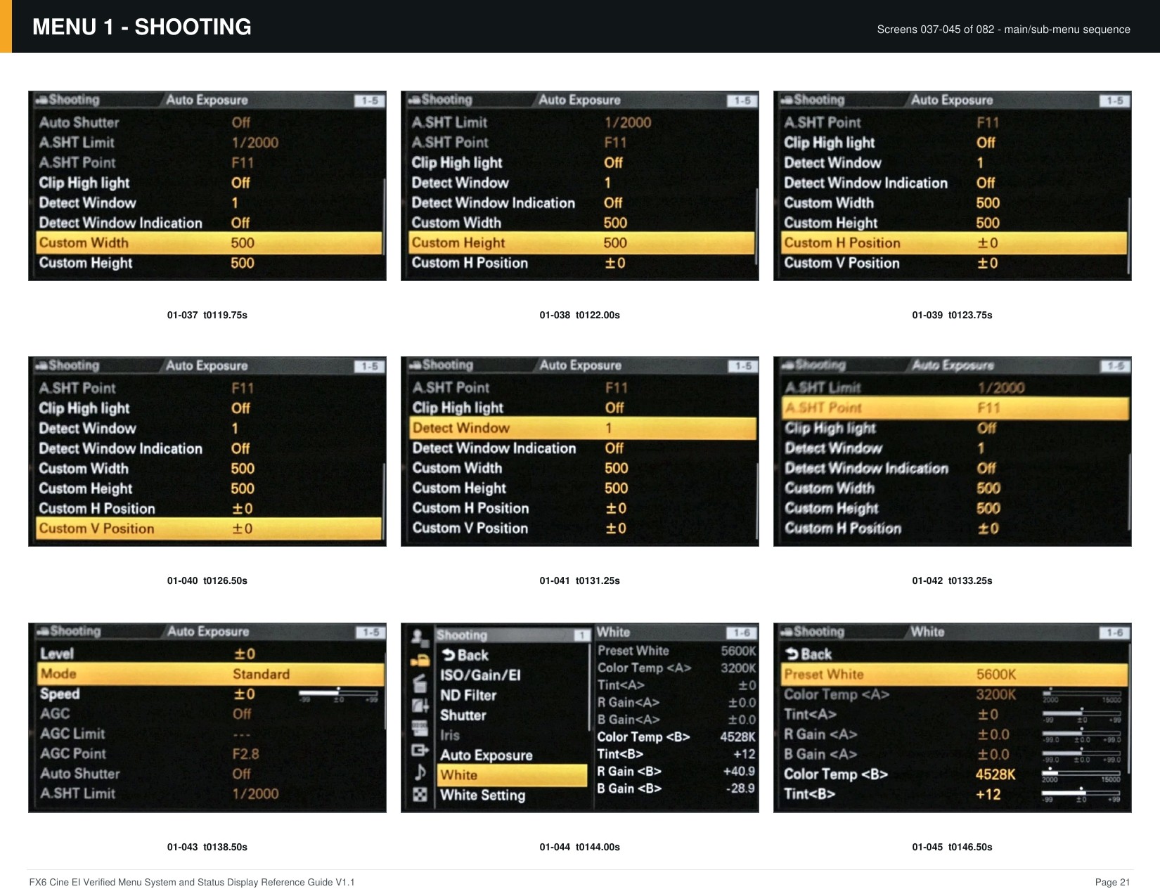 FX6 Cine EI Verified Menu Reference - page 21 of 68