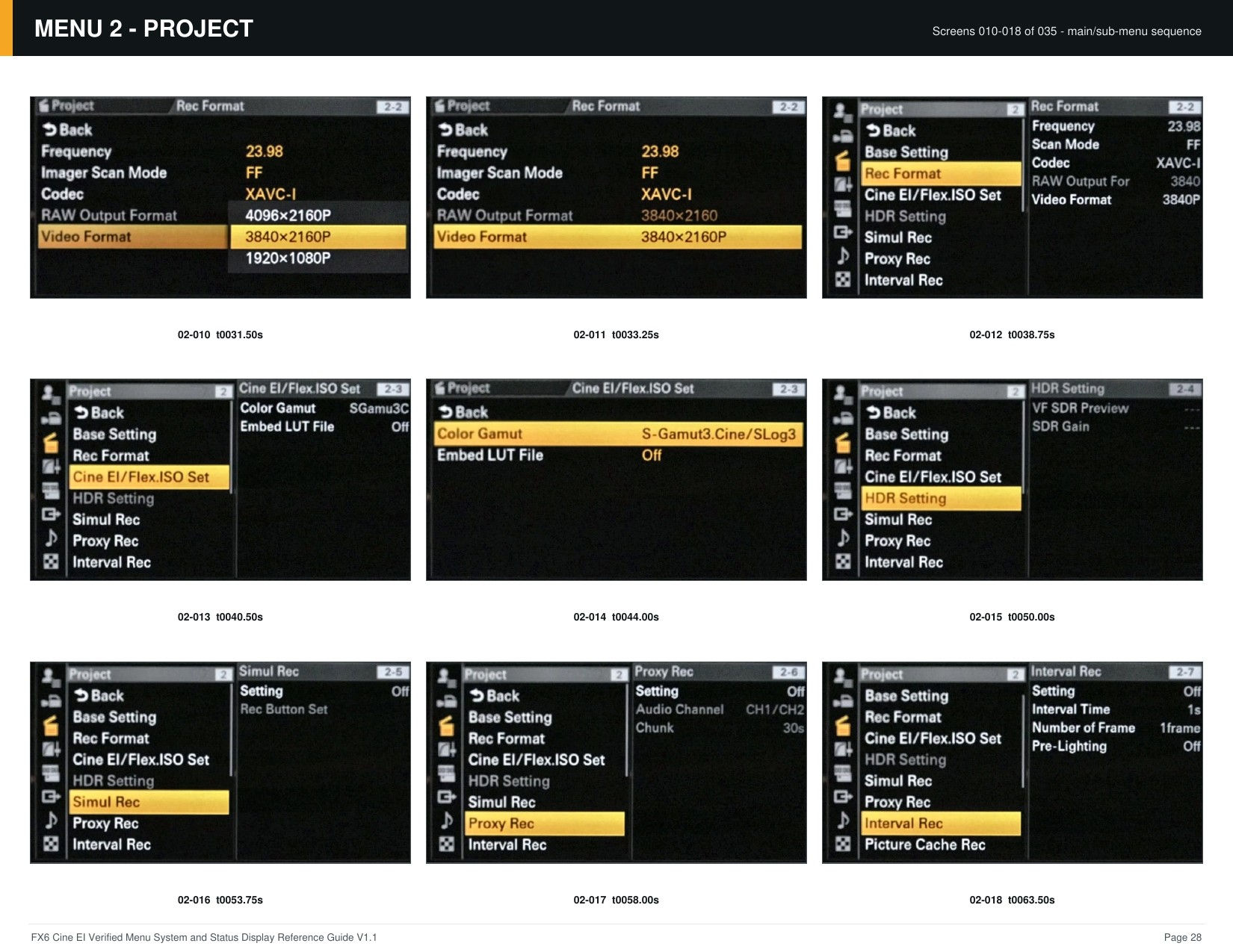 FX6 Cine EI Verified Menu Reference - page 28 of 68