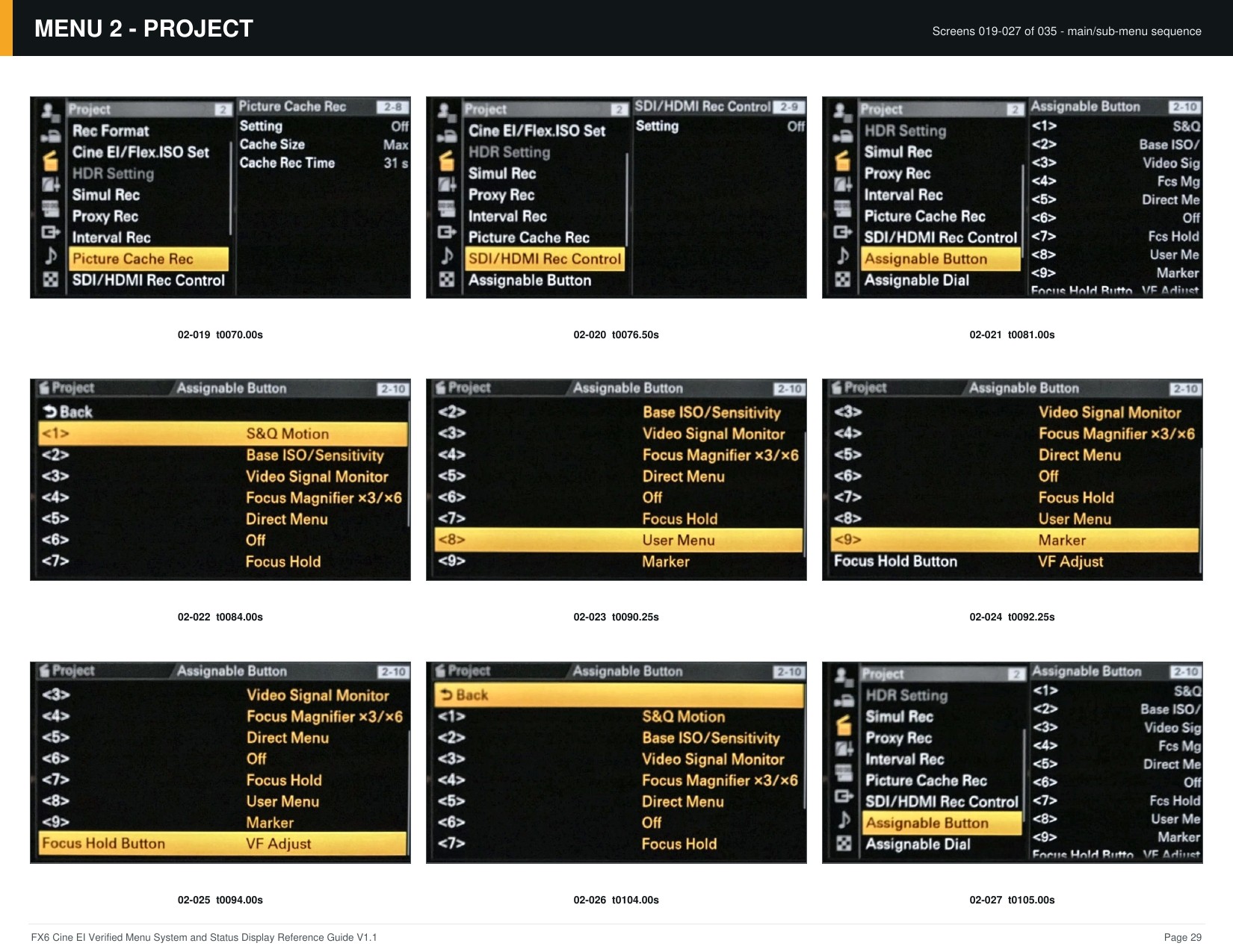 FX6 Cine EI Verified Menu Reference - page 29 of 68