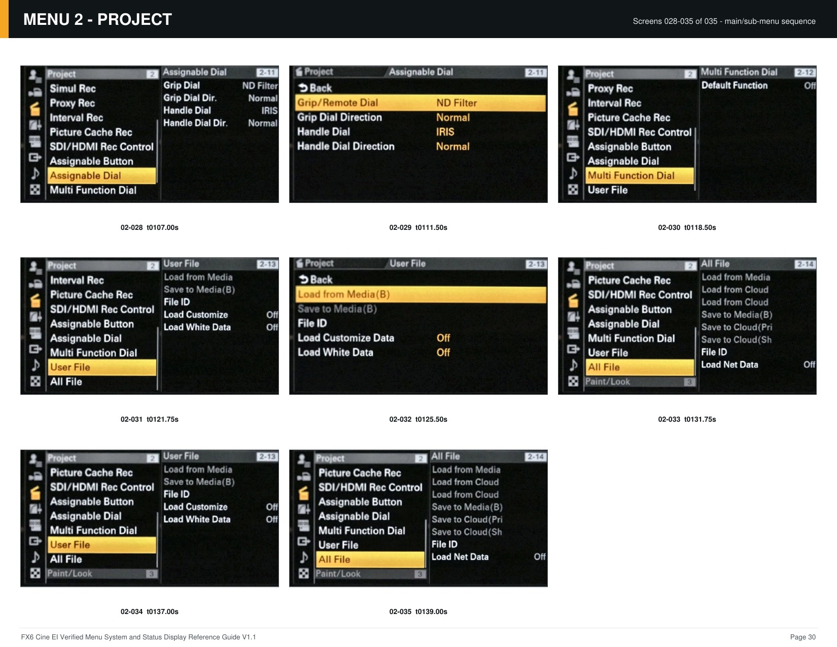 FX6 Cine EI Verified Menu Reference - page 30 of 68