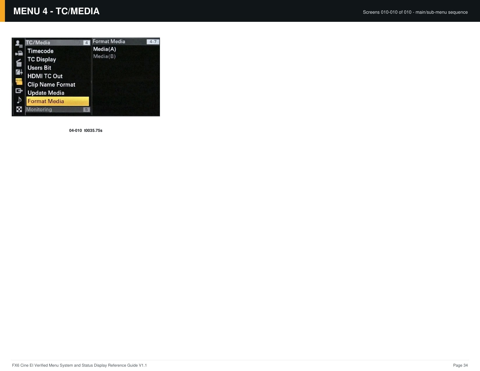 FX6 Cine EI Verified Menu Reference - page 34 of 68