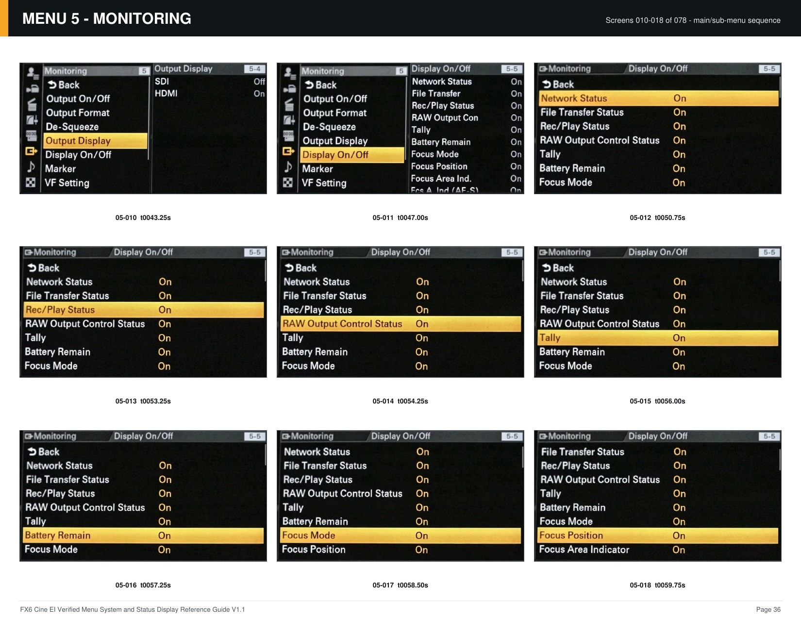 FX6 Cine EI Verified Menu Reference - page 36 of 68