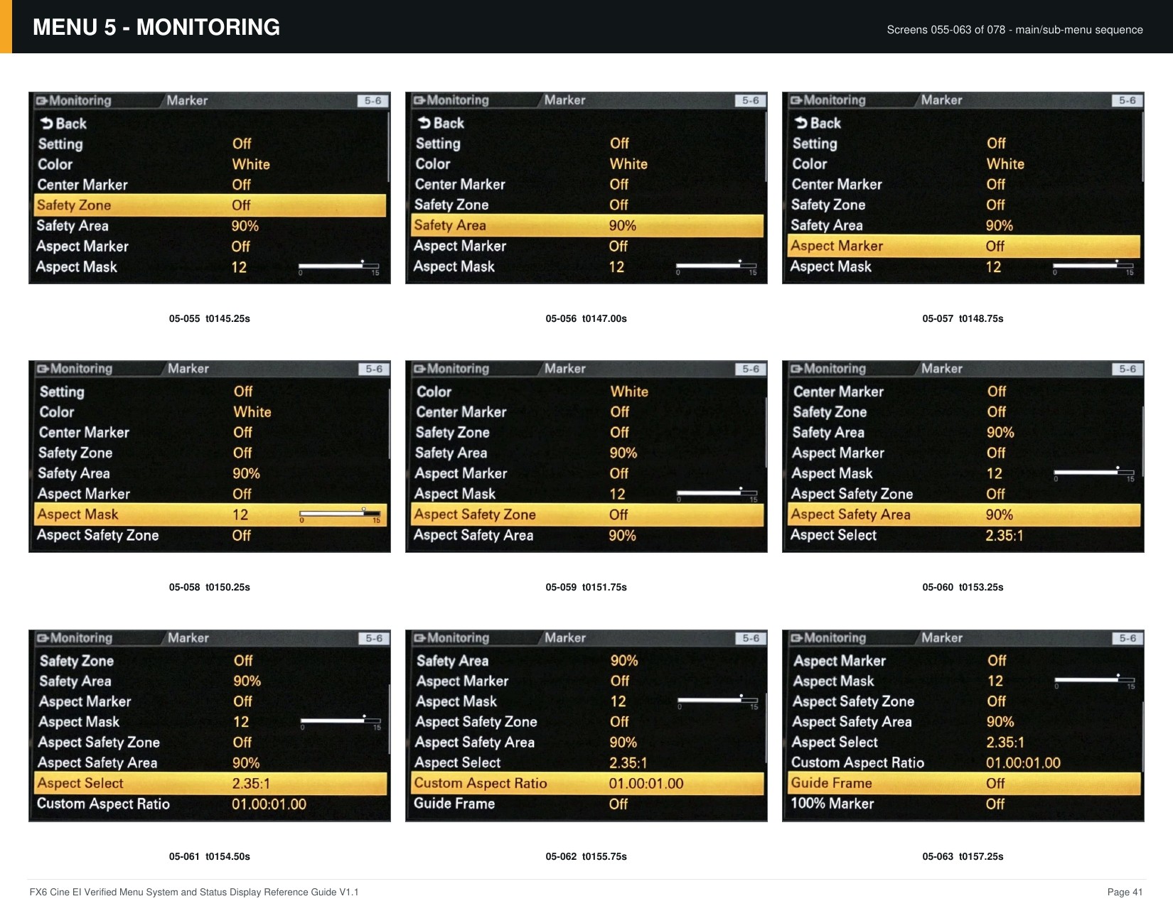 FX6 Cine EI Verified Menu Reference - page 41 of 68