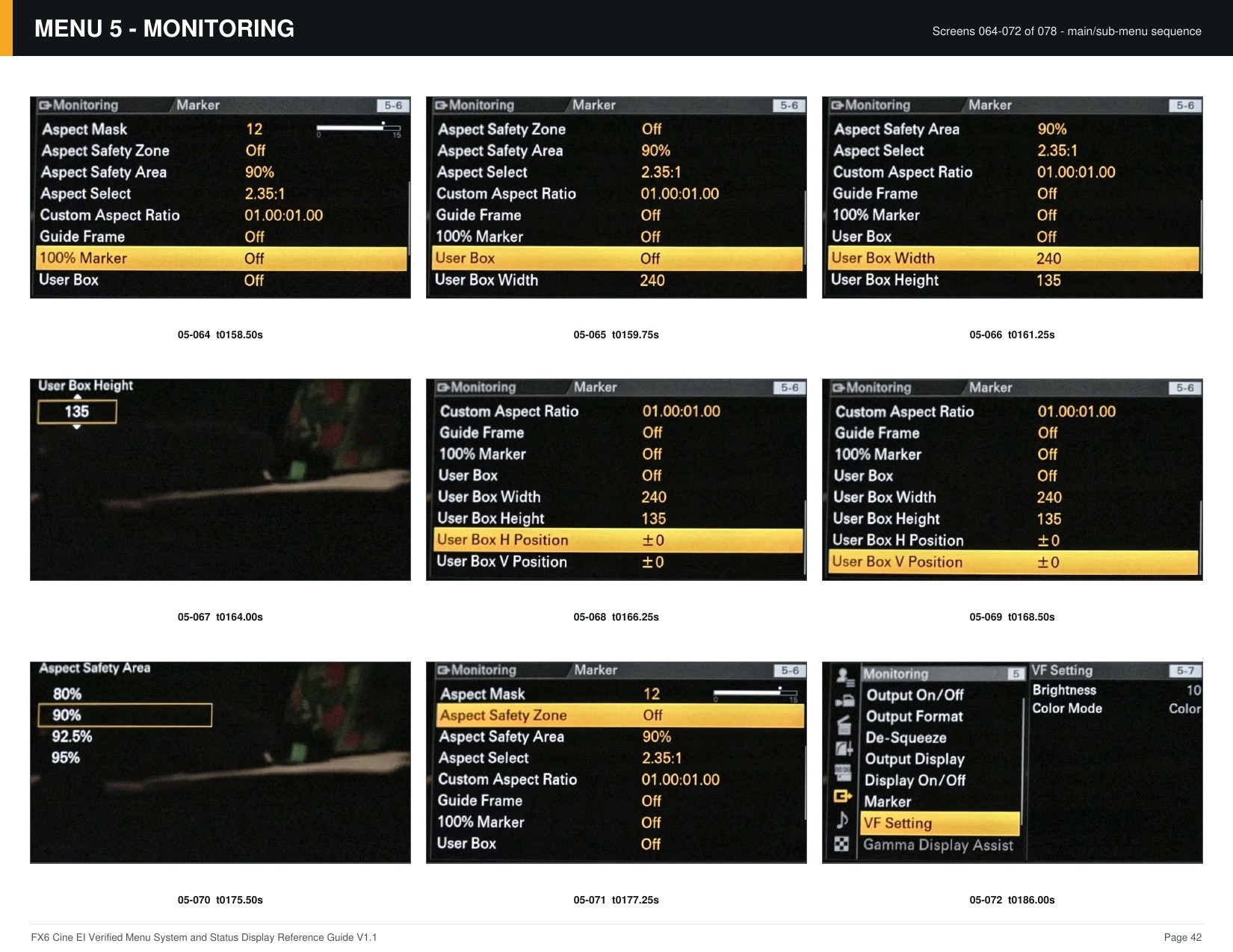 FX6 Cine EI Verified Menu Reference - page 42 of 68