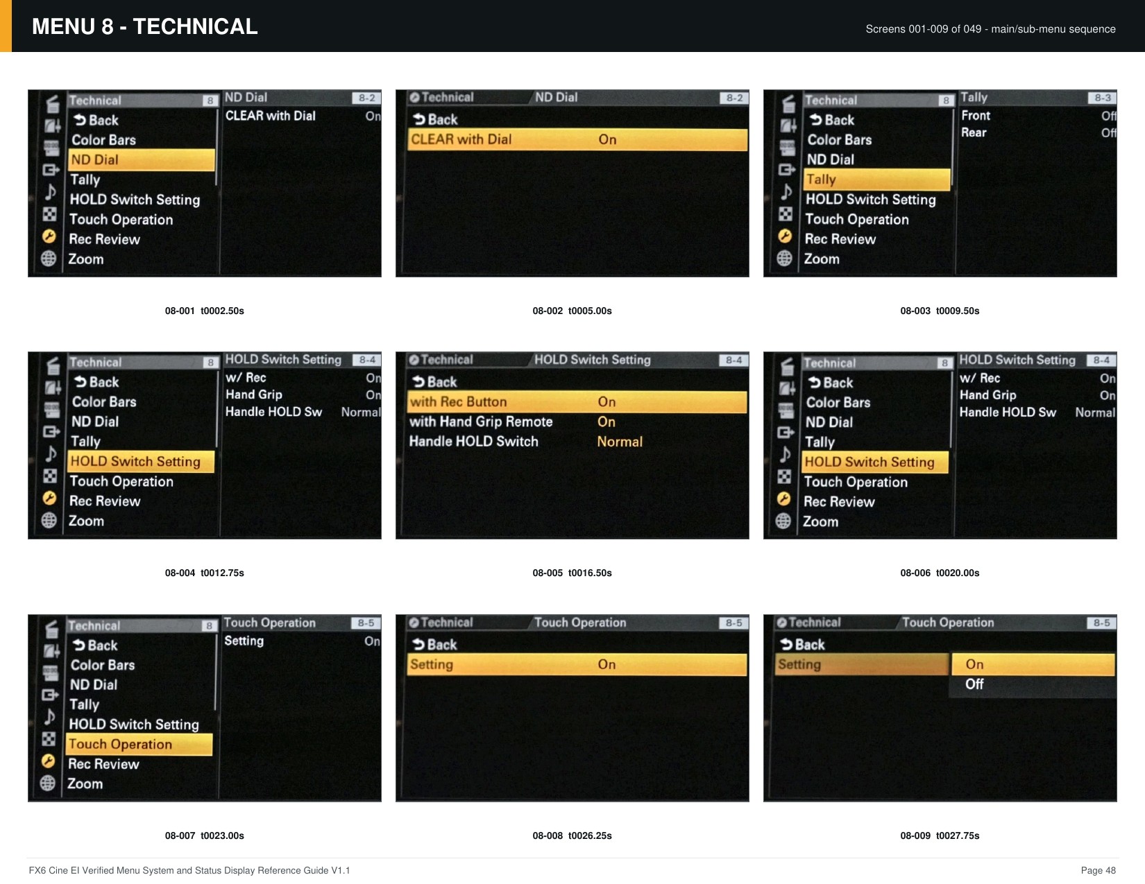 FX6 Cine EI Verified Menu Reference - page 48 of 68