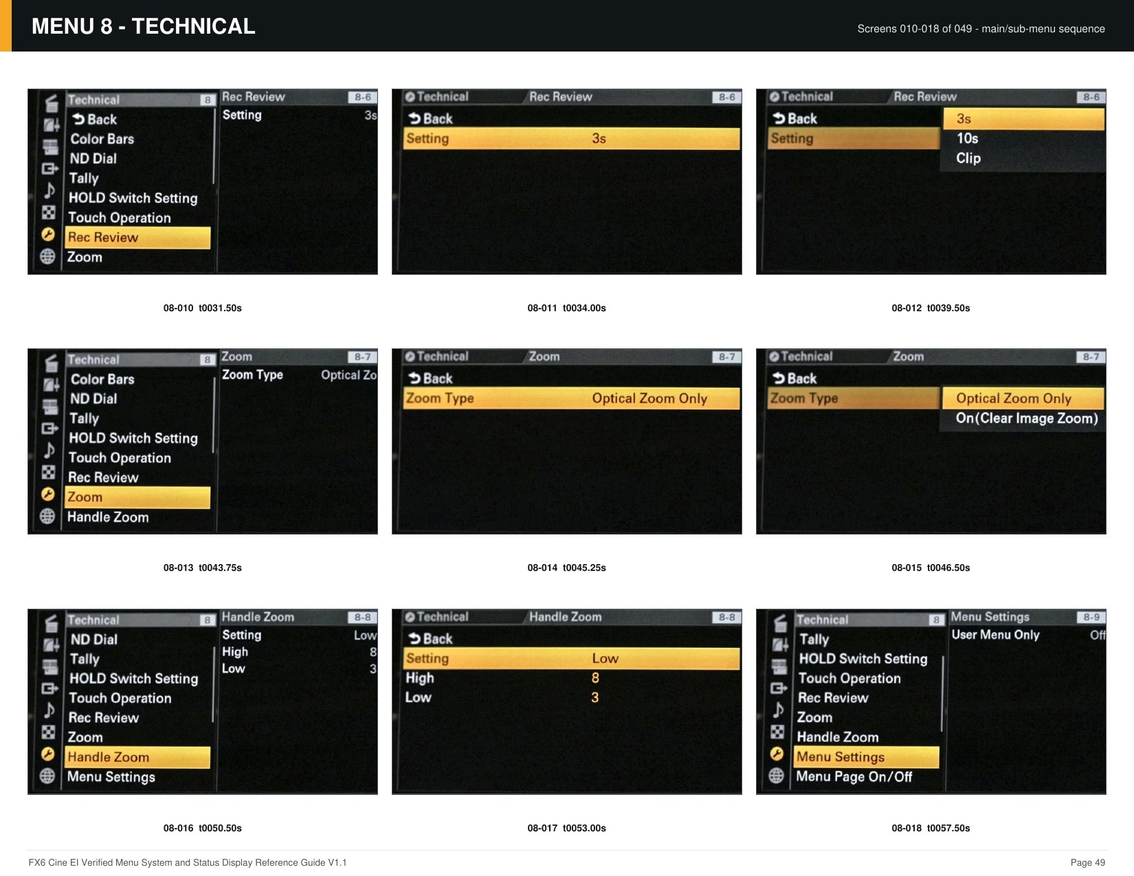 FX6 Cine EI Verified Menu Reference - page 49 of 68