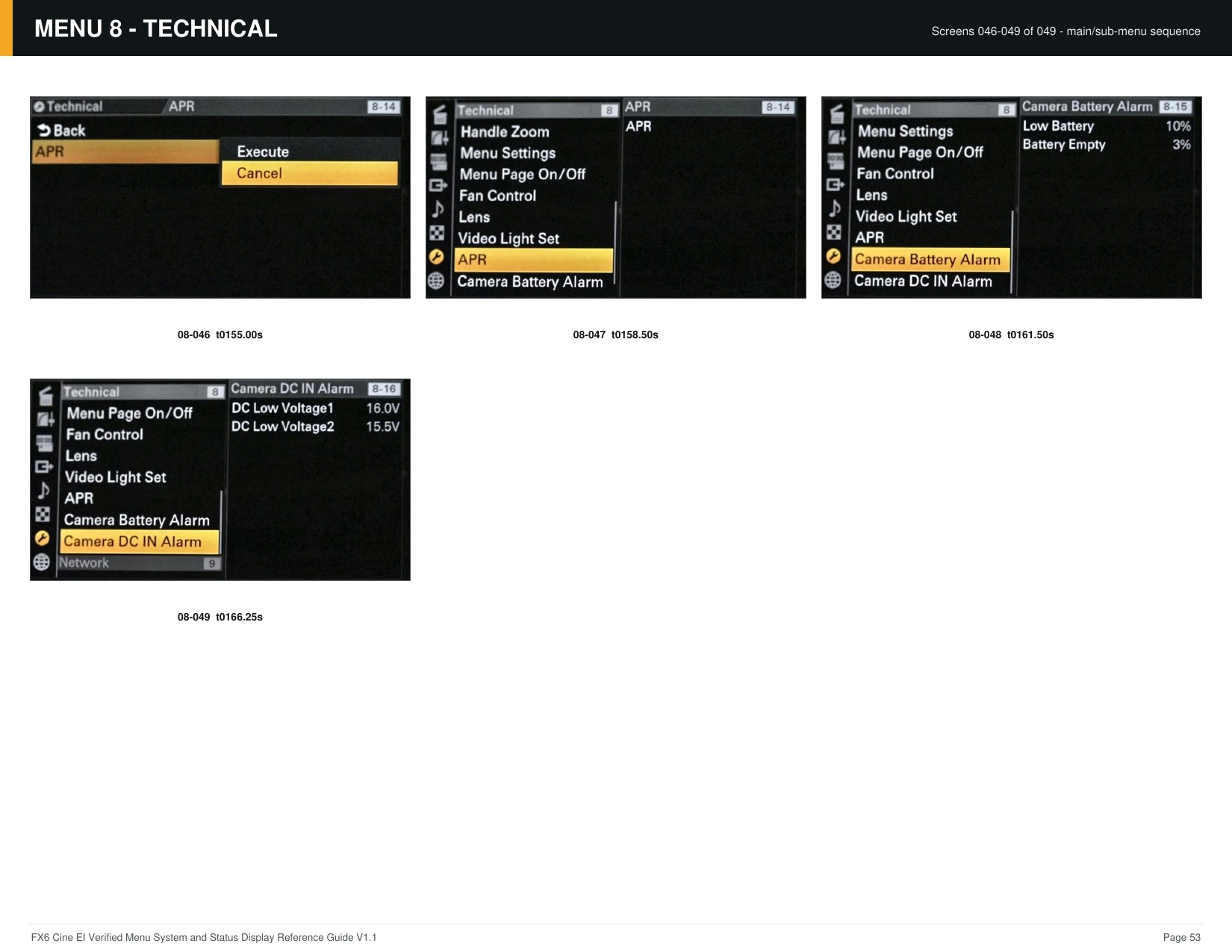 FX6 Cine EI Verified Menu Reference - page 53 of 68