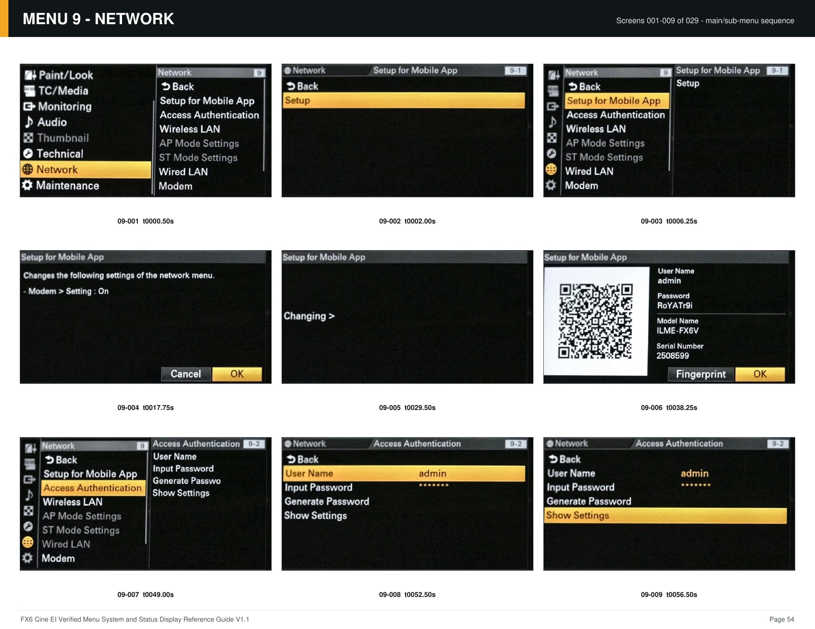 FX6 Cine EI Verified Menu Reference - page 54 of 68