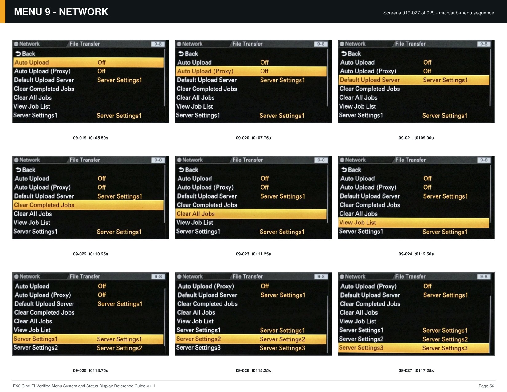 FX6 Cine EI Verified Menu Reference - page 56 of 68