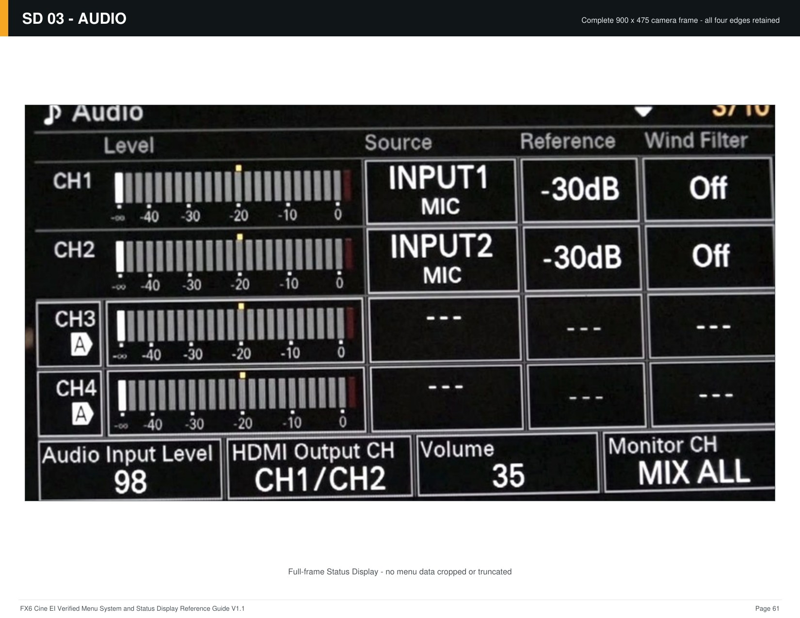 FX6 Cine EI Verified Menu Reference - page 61 of 68