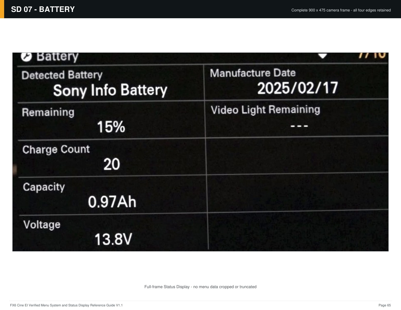 FX6 Cine EI Verified Menu Reference - page 65 of 68